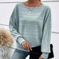 ⏰Women's Soft Solid Batwing Sleeve Pullover Long Sleeve Top