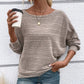 ⏰Women's Soft Solid Batwing Sleeve Pullover Long Sleeve Top