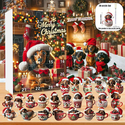 🎄Christmas Promotion 50% OFF🎅2025 Christmas Dachshund Advent Calendar Decorations🎁