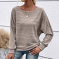 ⏰Women's Soft Solid Batwing Sleeve Pullover Long Sleeve Top
