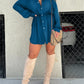 🔥Women's Solid Color Long Sleeve Shirt Dress