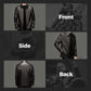 💥Fliwos® Men's Tough Vibe Leather Jacket – Slim Fit Design, Retro Hardware for Biker & Casual Looks