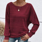 ⏰Women's Soft Solid Batwing Sleeve Pullover Long Sleeve Top