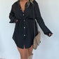 🔥Women's Solid Color Long Sleeve Shirt Dress