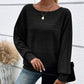 ⏰Women's Soft Solid Batwing Sleeve Pullover Long Sleeve Top