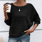 ⏰Women's Soft Solid Batwing Sleeve Pullover Long Sleeve Top