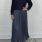 ⏳Time-limited Special⏰Women's Solid Color Long Sleeve Jumper & Pleated Bottom Dress