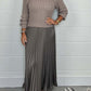 ⏳Time-limited Special⏰Women's Solid Color Long Sleeve Jumper & Pleated Bottom Dress