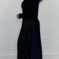 ⏳Time-limited Special⏰Women's Solid Color Long Sleeve Jumper & Pleated Bottom Dress