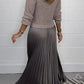 ⏳Time-limited Special⏰Women's Solid Color Long Sleeve Jumper & Pleated Bottom Dress