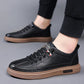 Italian handmade leather shoes, breathable casual shoes