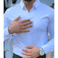Men's Casual Slim Fit Solid Color Shirt