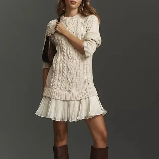 Women's Cable-Knit Mini Sweater Dress