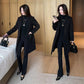 ⏳Time-limited 50% OFF⏰Women's Elegant Black Striped Coat
