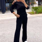Women’s Stylish Top & Wide Leg Pants 2-Piece Set