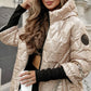 ✨Women's Hooded Patchwork Cotton Jacket – Retro Color-Block Warmth for Autumn & Winter