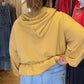 Chic Zip Up Hooded Jacket With Ruffle Hem